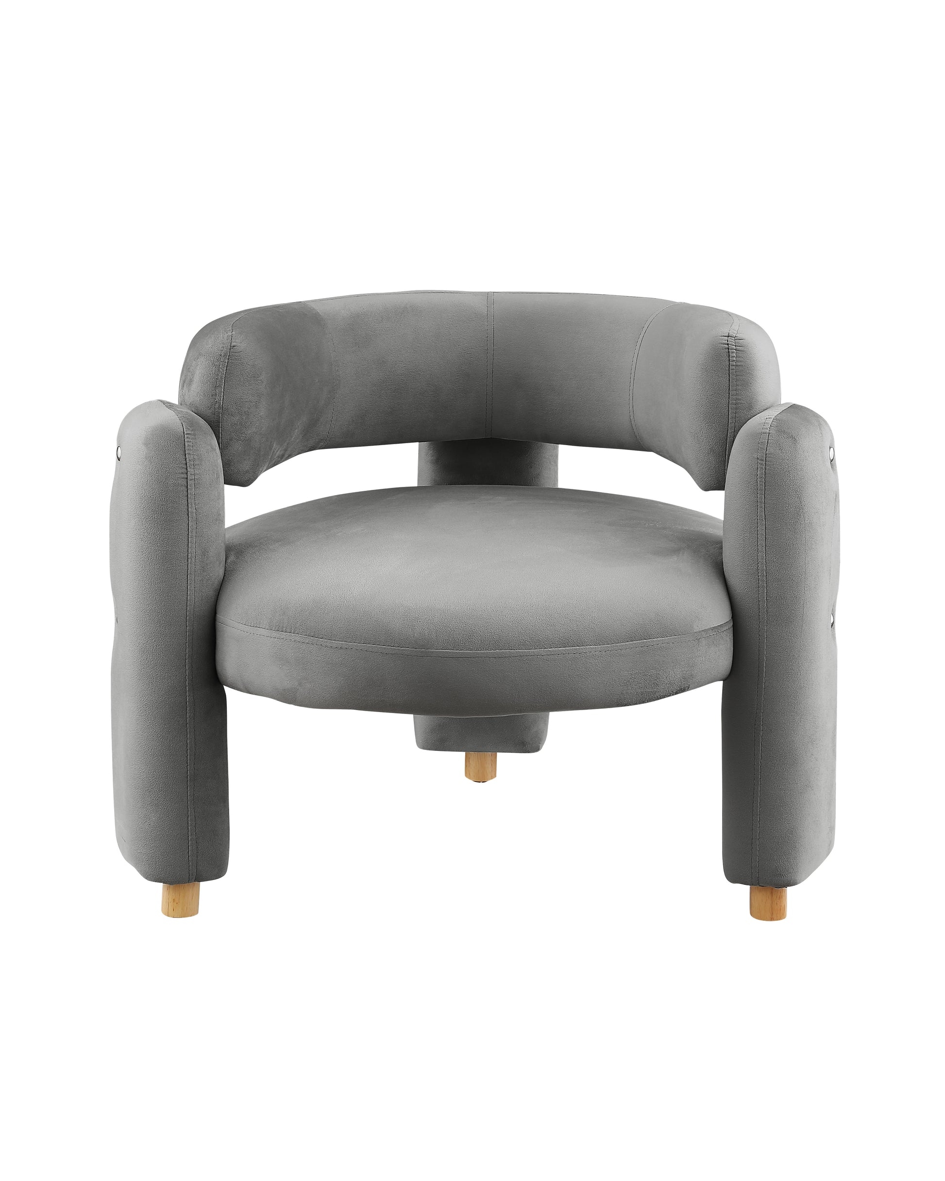 Accent Chair Grey Fabric