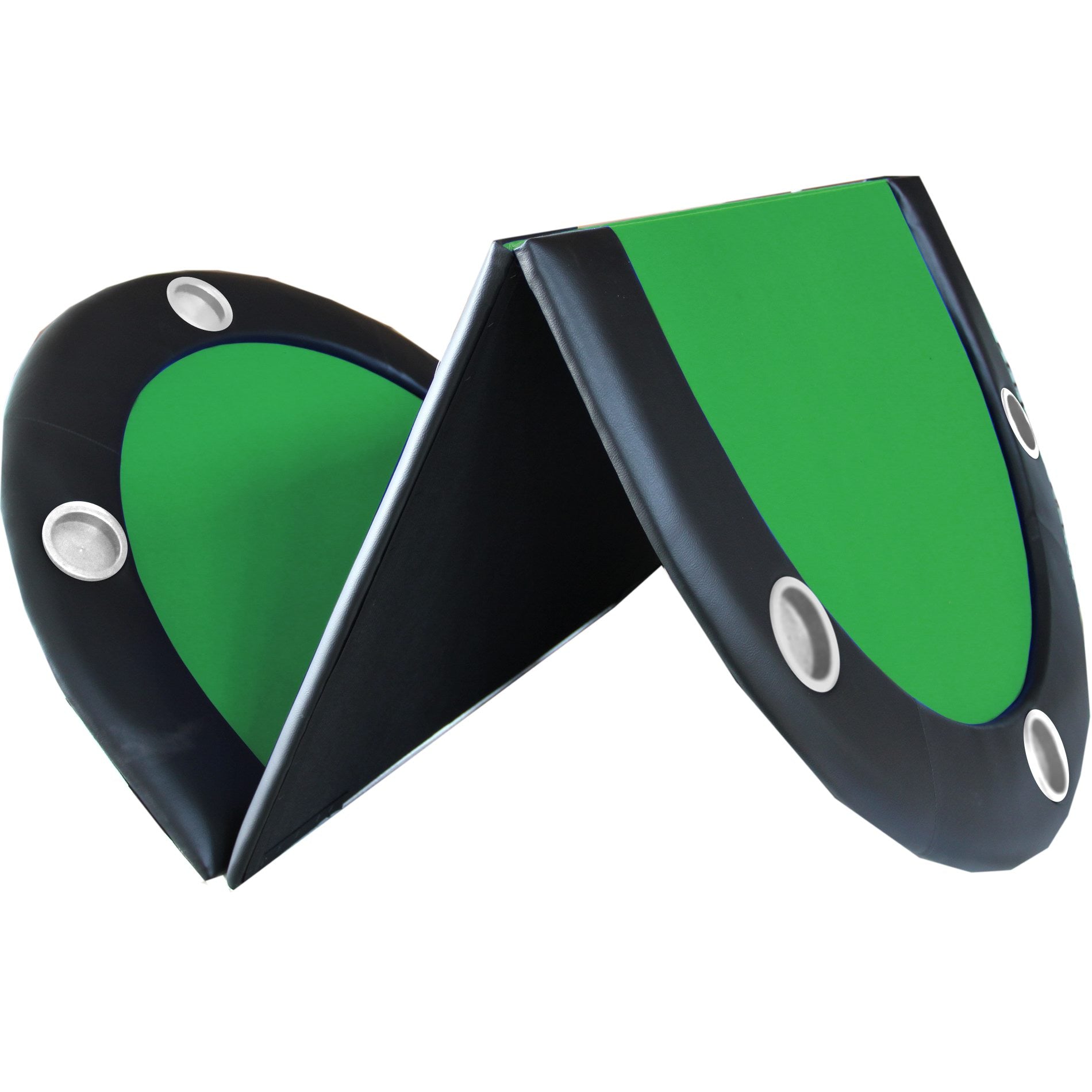 Folding Poker Table Top For 10 Players Tri Fold Texas Holdem Blackjack Casino Game Tabletop Green Green Primary Living Space Modern Mdf
