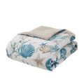 7 Piece Cotton Sateen Comforter Set Aqua Cal King California King Aqua Cotton