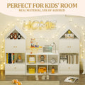 Versatile Children'S Bookshelf With House Shaped Design, Multi Functional Storage For Books And Toys, Adjustable Placement, Durable Kids Organizer For Playroom Or Bedroom Easy Assembly & Safe For
