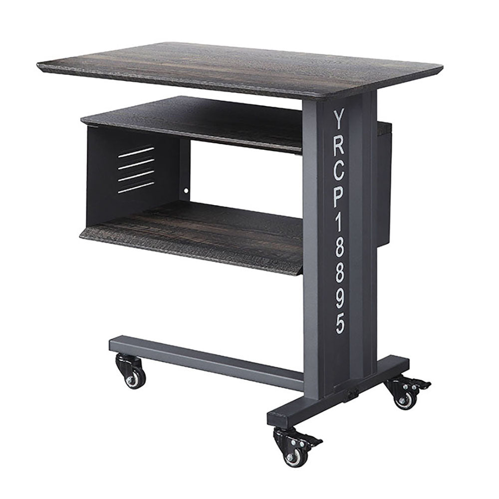 Gunmetal Accent Table And Wall Shelf Set Gunmetal Primary Living Space Contemporary Shelves Rectangular Metal