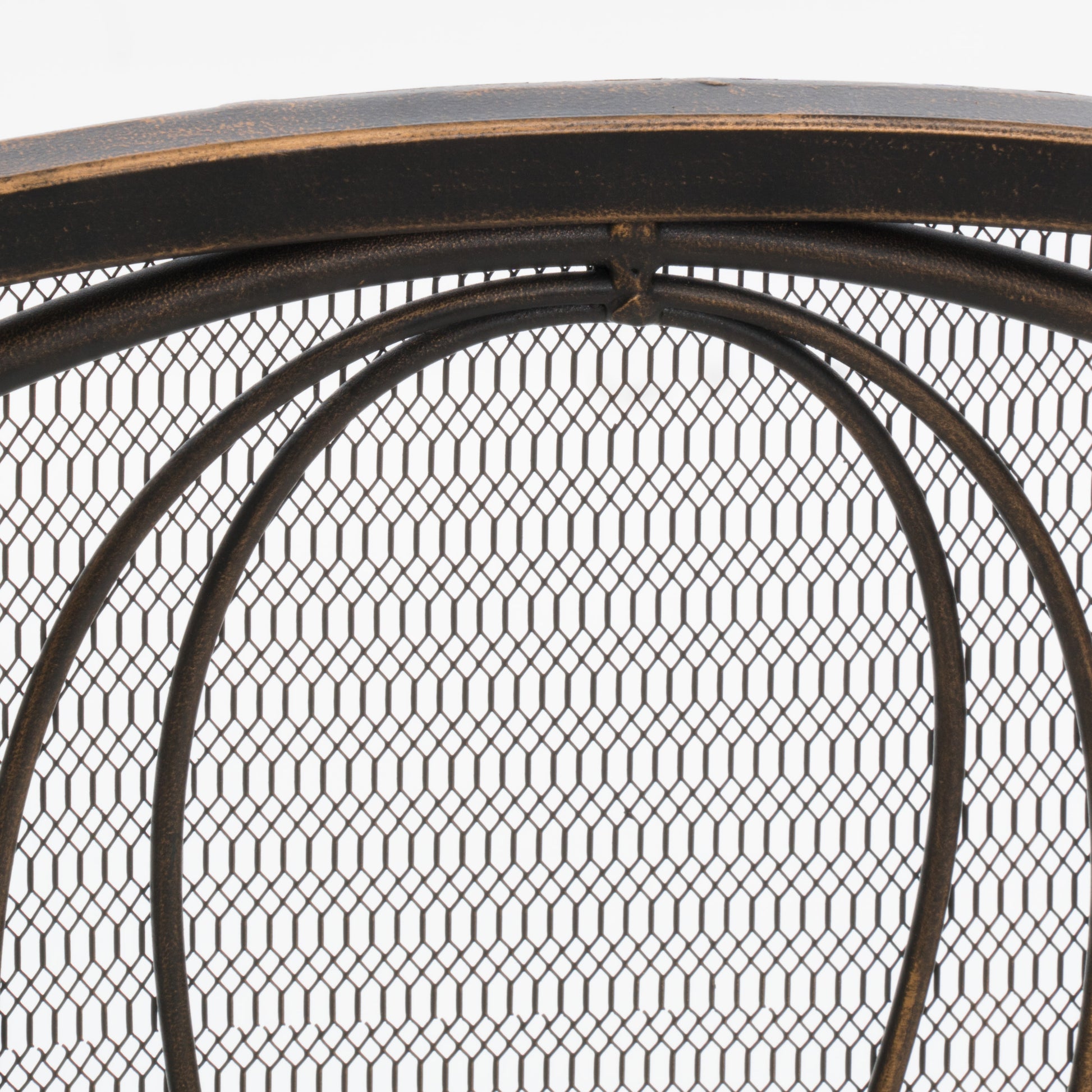 Kingsport Fireplace Screen Black Gold Iron