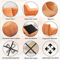 Fireside Chair, Large Bean Bag Chair For Adults, Lazy Floor Sofa For Home, Playing Bean Bag Chair, One Piece High Resillence Sponge, Flannelette Fabric, Orange Orange Soft Foam Flannelette,Foam
