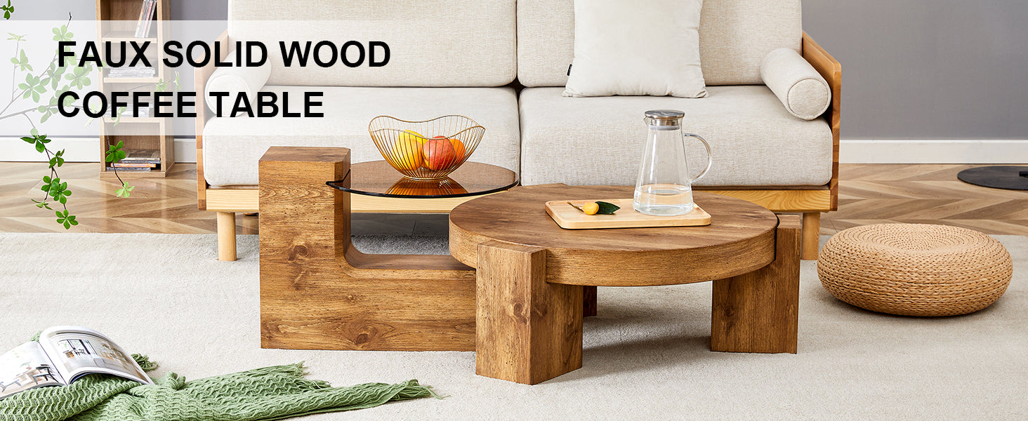 The Detachable Double Decker Coffee Table, The Stylish Design Is More Precious, And The Detachable Design Can Make The Use Of Space More Flexible And Suitable For Various Scenes. Wood Mdf