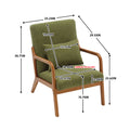 Coolmore Modern Accent Chair, Solid Wood Padding Lounge Armchairs With One Pillow For Living Room, Bedroom, Guest Room Green Green Rubberwood Foam Velvet