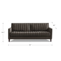 Ennis Leather Sofa Chocolate Down Filling Genuine Leather 3 Seat