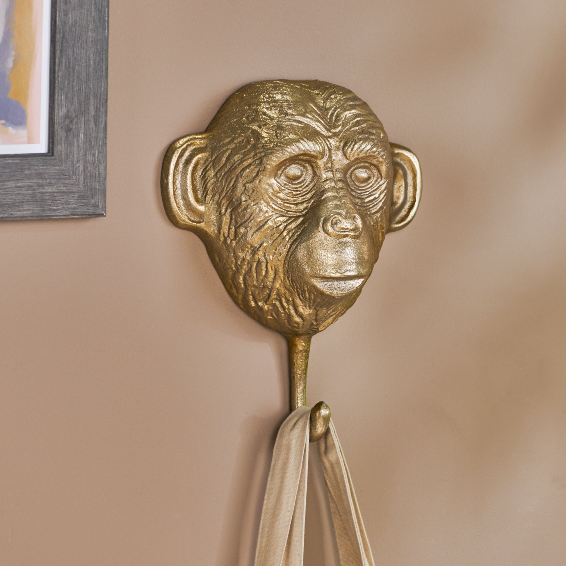 Monkey Hanger Antique Brass Aluminium