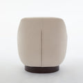 U Shaped Fully Assembled Swivel Chair Velvet Accent Chair Armchair Round Barrel Chair For Living Room Bedroom,Beige Beige Velvet