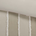3 Piece Striped Cotton Comforter Set Taupe King Cal King Taupe Cotton
