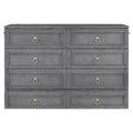 Queen Murphy Bed With Large Drawers,Gray Queen Gray Plywood