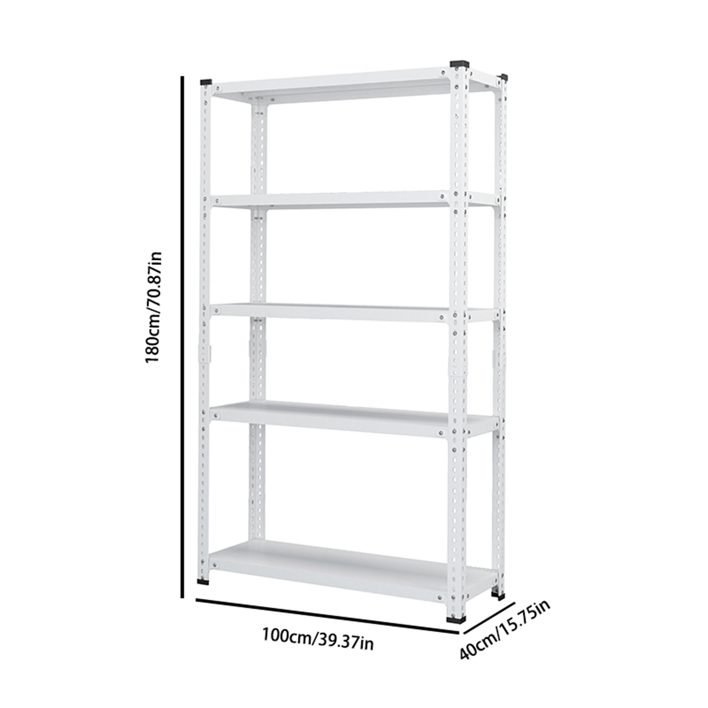 Household Storage Rack, Adjustable Display Rack, Basement Balcony Storage Rack, Carbon Steel Storage Rack, 100Cm * 40Cm * 180Cm, Five Floors White 5 White Etagere Primary Living Space Metal Contemporary Adjustable Shelves Metal