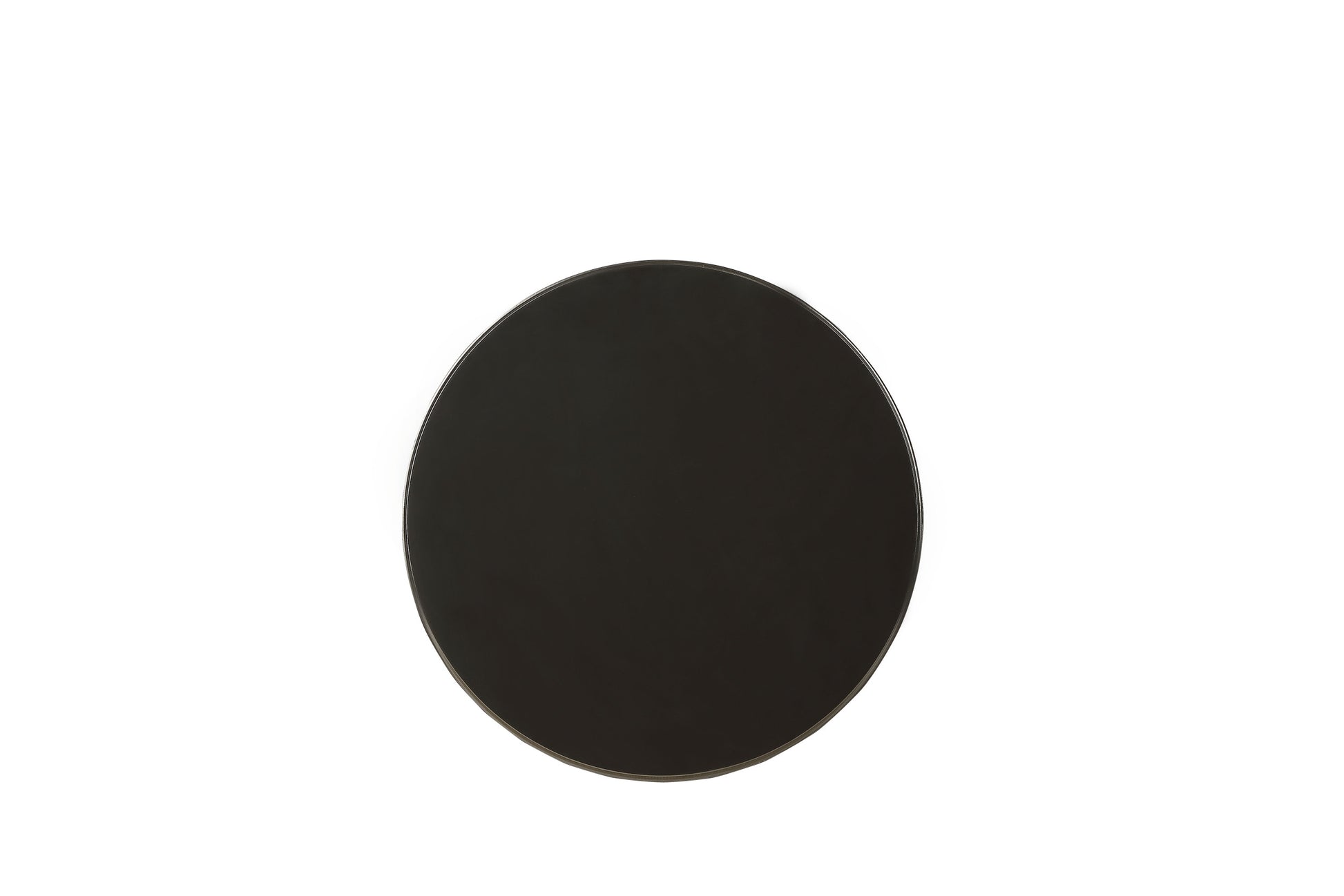 Black Side Table With Turned Pedestal Black Primary Living Space Traditional Round Wood