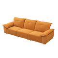2239O Orange Fabric, Pillowcase Can Be Removed For Cleaning, Backrest Can Also Be Removed, Convenient And Easy To Care,Can Put The Living Room, Bedroom Orange Fabric 3 Seat