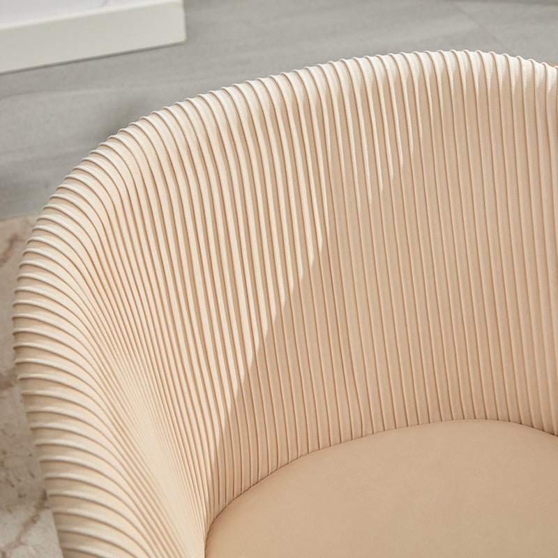 Ts Stripe Dinding Chair Creamy White Velvet