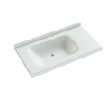 36'' Bathroom Vanities With Single Sink, Modern Under Mount Bathroom Sink Cabinet With 2 Closing Doors & 4 Drawers. White, 35.8''W X 19.7''D X 35.4''H. White Particle Board Mdf