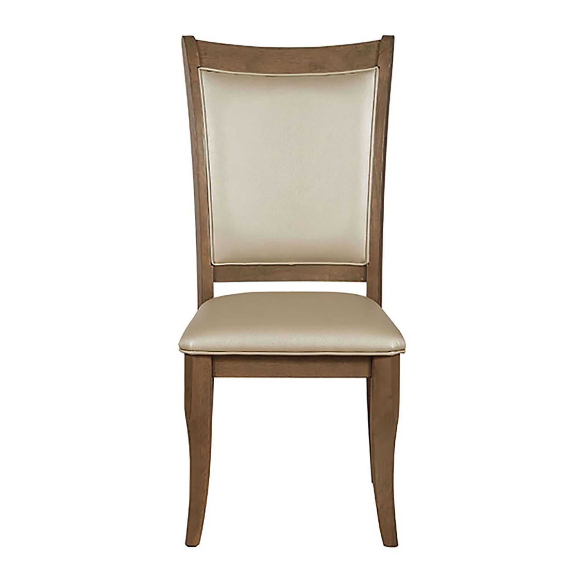 Beige And Grey Oak Side Chair With Tapered Leg Set Of 2 Solid Beige Brown Gray Dining Room Foam Modern Side Chair Acacia Solid Back Set Of 2 Faux Leather