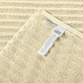 Cora 6 Piece Soft Egyptian Cotton Towel Set, Classic Textured Design, Cream Cream Cotton