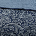 5 Piece Jacquard Bedspread Set With Throw Pillows Navy Queen Queen Navy Cotton