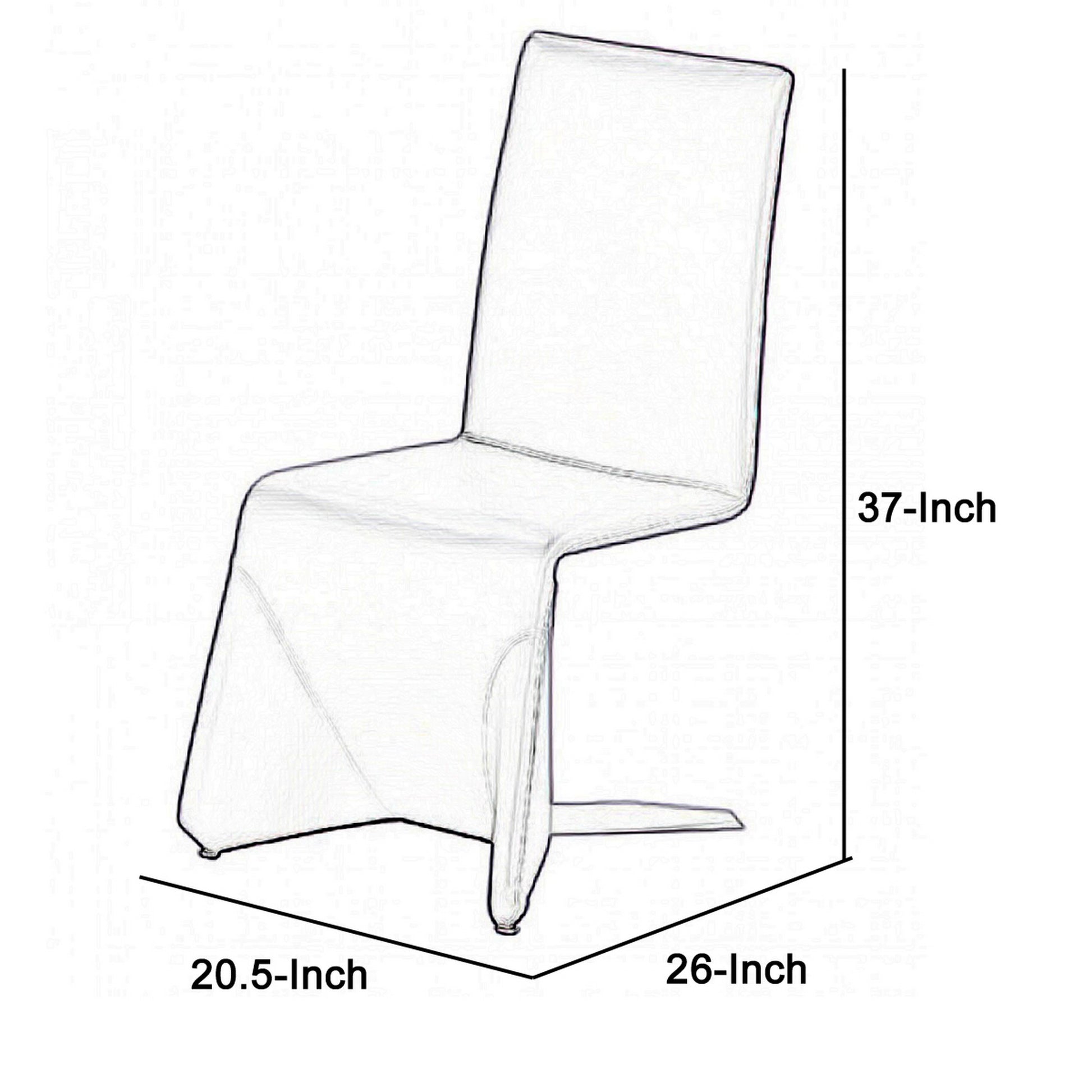 Fullyupholstered Metal Frame Dining Chair, Set Of 2, Gray Gray Metal