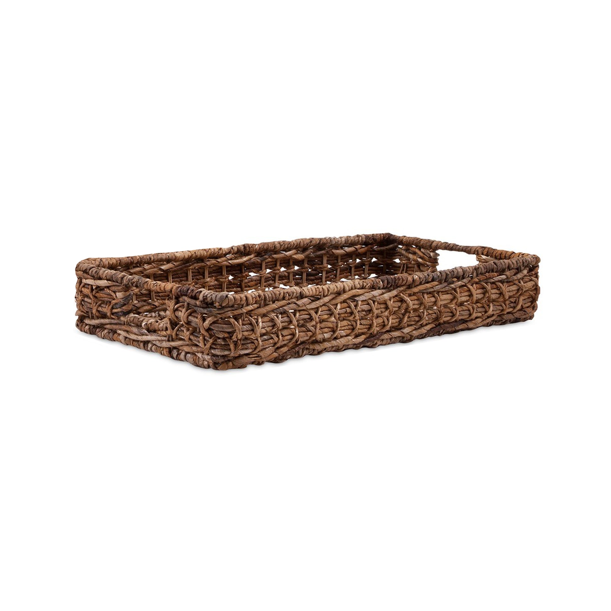 Madura Banana Leaf Trays Set Of 3 Brown Iron