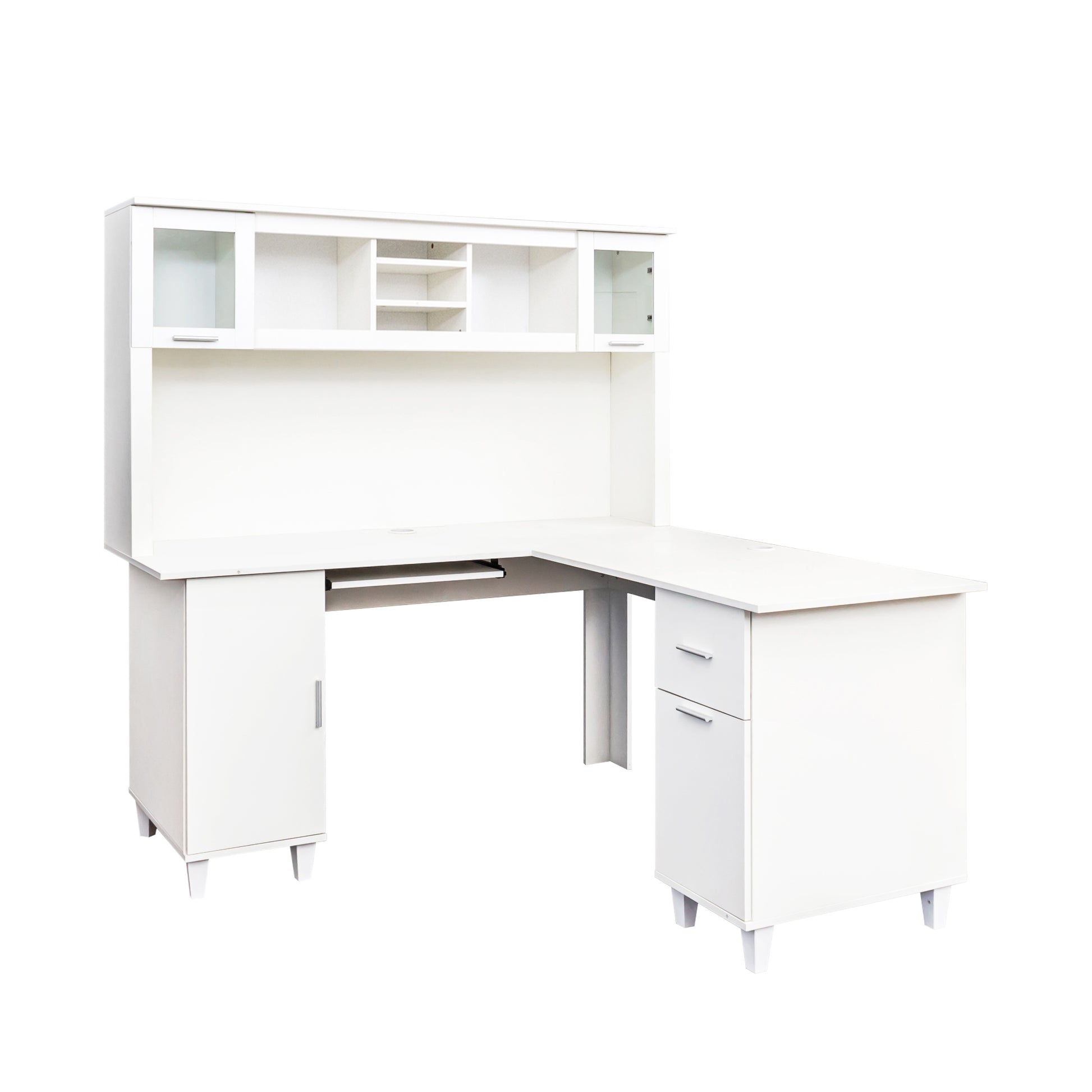 Home Office Computer Desk White Particle Board Mdf