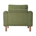 Oversized Accent Chair, Upholstered Living Room Chairs Single Sofa Chair With Walnut Legs, Curved Handrail, Green Green Teddy