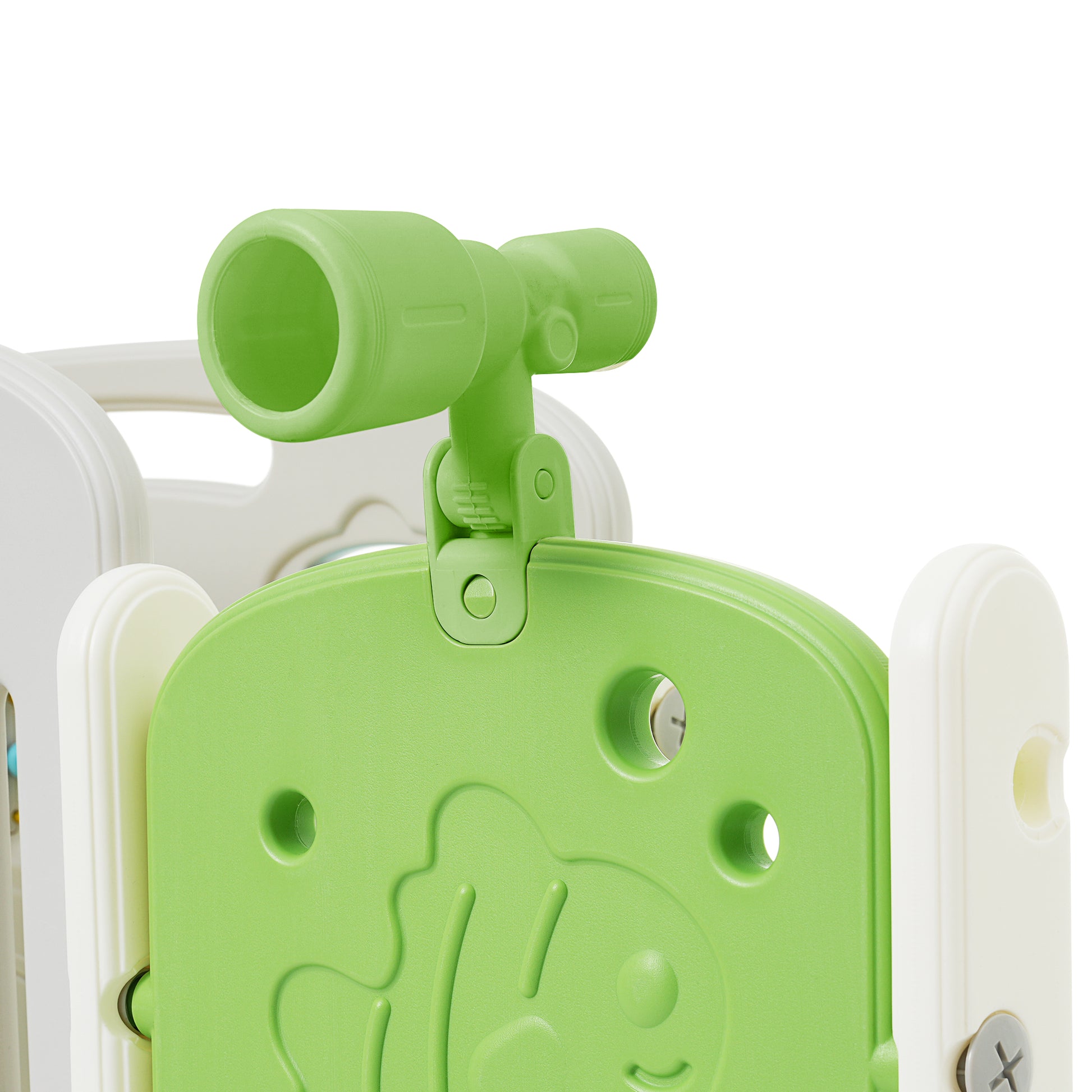 Kids Slide Playset Structure 8 In 1, Freestanding Ocean Themed Set With Slide, Arch Tunnel,Basketball Hoop And Telescope, Double Slides For Toddlers, Kids Climbers Playground Green 50 99 Lbs Cute 1 To 2 Years Hdpe Indoor & Outdoor Use