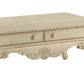 Antique White 2 Drawer Coffee Table With Cabriole Leg Antique White Primary Living Space Drawers Rectangular Mdf
