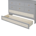 Queen Murphy Bed With Large Drawers,Gray Queen Gray Plywood