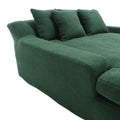 Coolmore Chenille 2 Seater Lazy Sofa With 5 Back Pillows,Comfy Sofa Deep Seat Couch For Living Room,Club Emerald Emerald Chenille 2 Seat