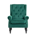 Coolmore Wood Frame Armchair, Modern Accent Chair Lounge Chair With Sturdy Wood Legs For Living Room Bedroom Green Green Primary Living Space Foam Velvet