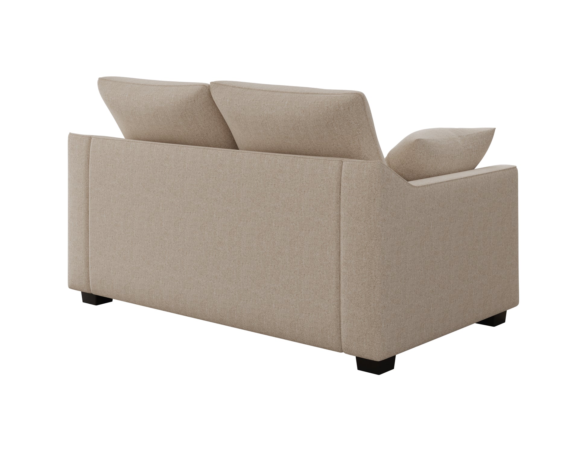 55" Loveseat Couch 2 Seater Sofa With Pillows Polyester Upholstery Down Filled Cushion Sofa For Living Room Apartment,Beige Beige Polyester Wood Primary Living Space Soft Cushion Back Foam Polyester 2 Seat