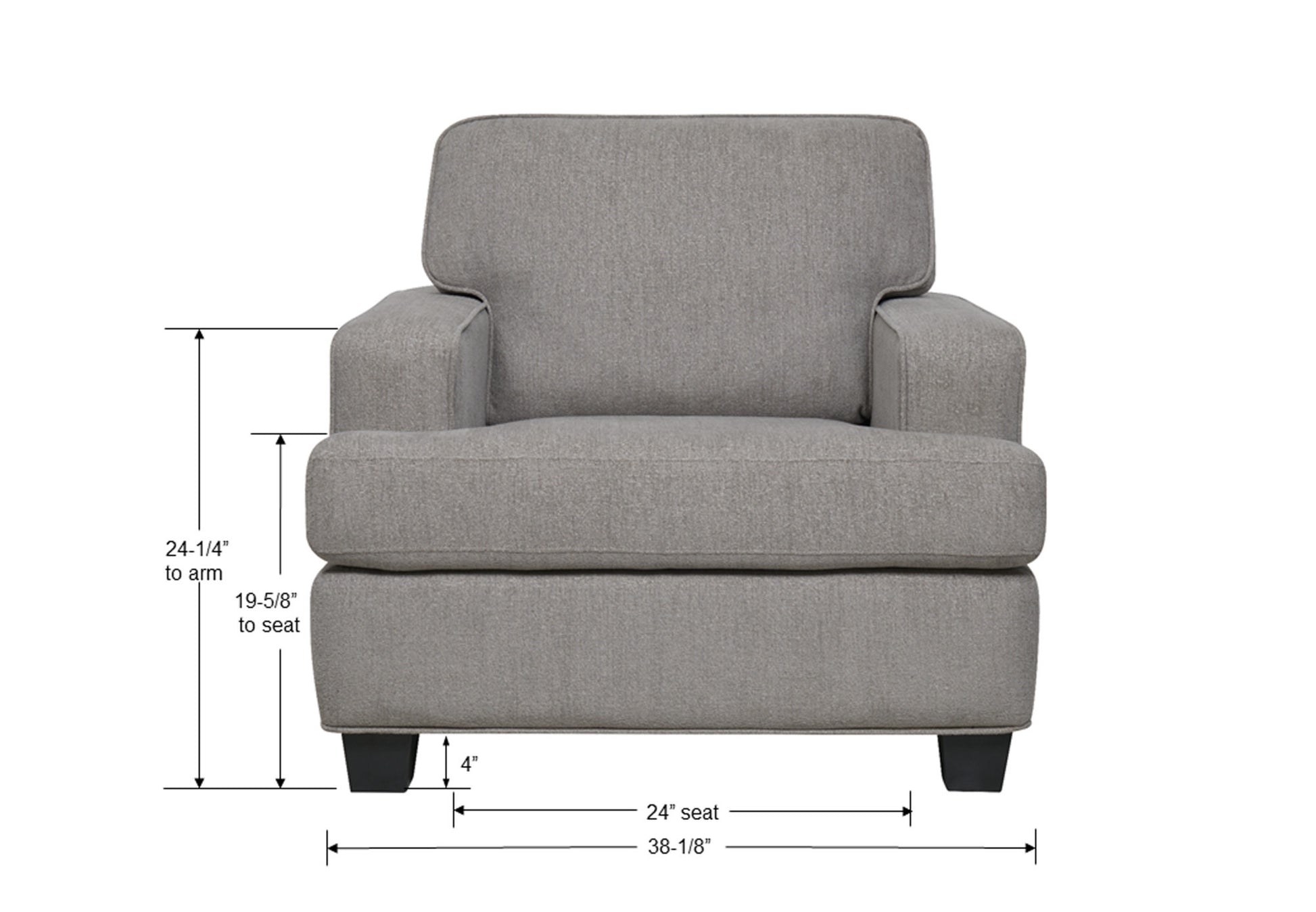 Andie Gray Accent Chair Gray Foam Engineered Wood