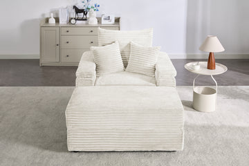 Seat Beige Beige Foam Corduroy 1 Seat