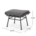 Montana Ottoman Gray Iron Plastic