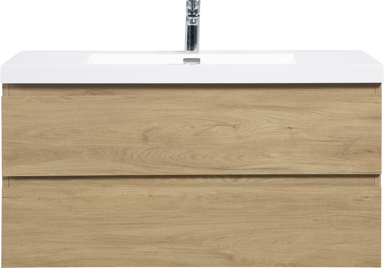 42" Floating Bathroom Vanity With Sink, Modern Wall Mounted Bathroom Storage Vanity Cabinet With Resin Top Basin And Soft Close Drawers, Natural Oak 24V11 42No White Oak Wood