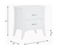 Babb White Finish Accent Table White Mdf,Synthetic Wood