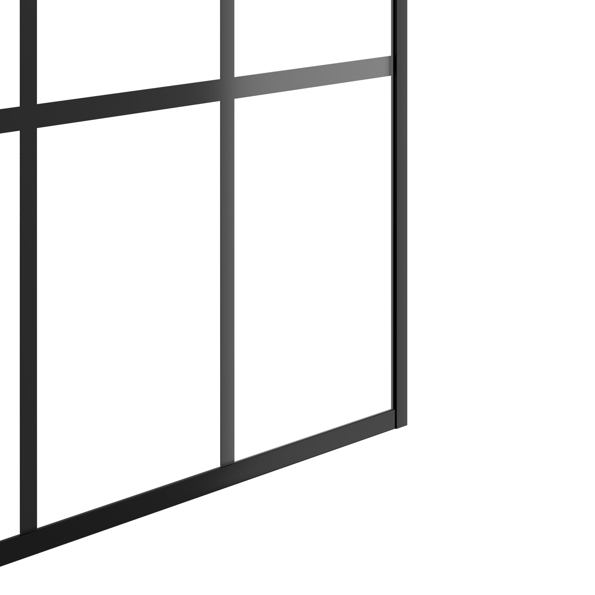 Framed Glass Shower Screen 34" Width X 72"Height With 1 4" 6Mm Silk Printing Tempered Glass, Black Aluminum And Support Bar,Shower Door Black Bathroom American Design Aluminium Tempered Glass