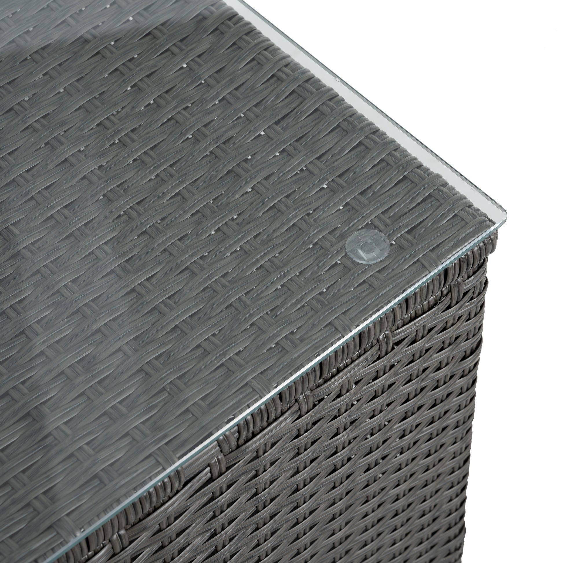 Patio Furniture, Outdoor Furniture, Seasonal Pe Wicker Furniture,7 Pcs Set Wicker Furniture With Lounger Sofa Yes Dark Gray Seats 6 Pe Rattan Iron Waterproof Fabric