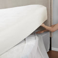 Wrap Around Adjustable Bedskirt Grey One Size Grey Microfiber
