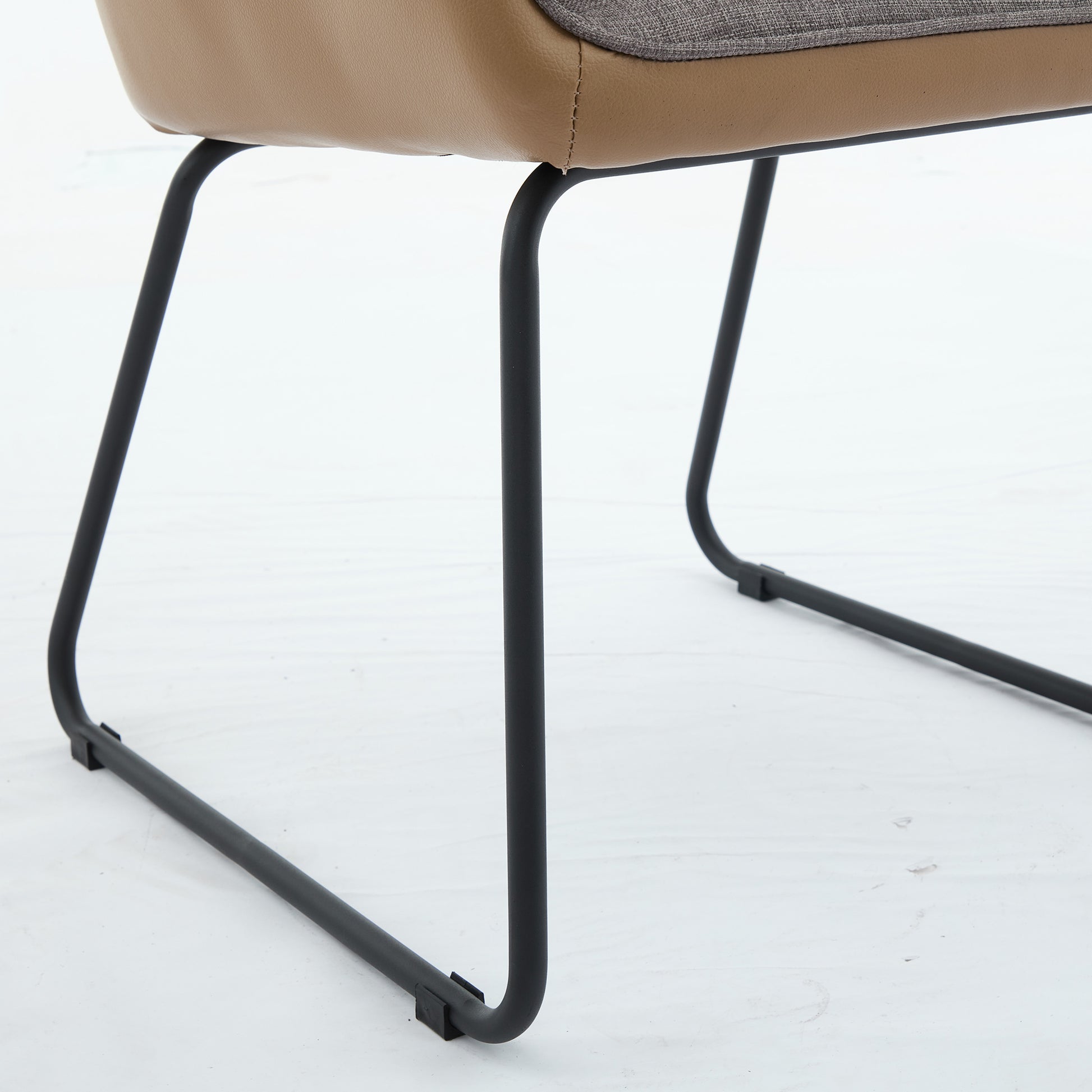 Ts Leisure Chair Dining Chair Light Grey Camel Oak Linen