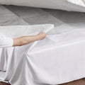 Wrap Around Adjustable Bedskirt White One Size White Microfiber