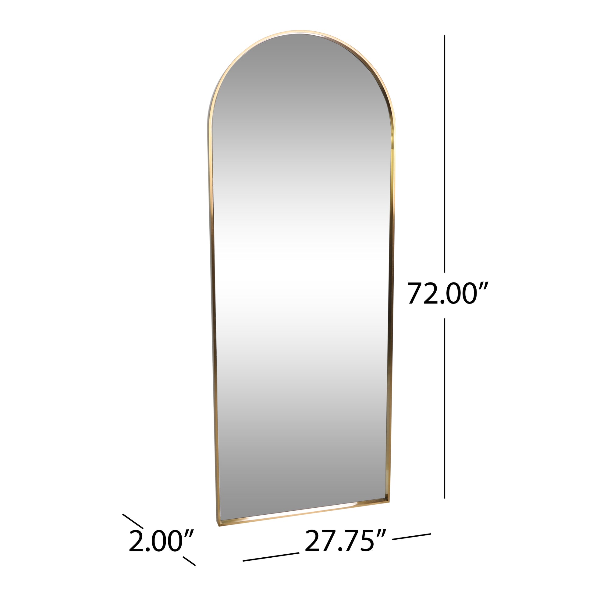 Length Mirror Antique Brass Mdf
