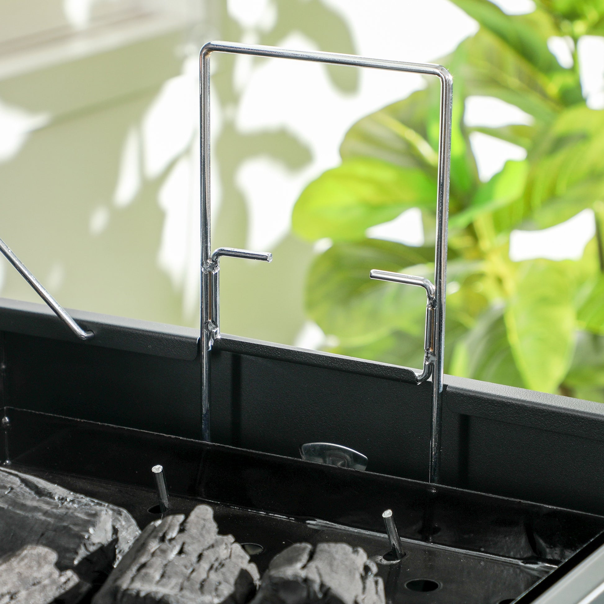 Outsunny Charcoal Bbq Grill With 235 Sq.In. Cooking Area, Tabletop Outdoor Barbecue With Ash Catcher And Built In Thermometer For Patio, Backyard, Camping, Picnic, Black Black Steel