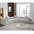 Arrived Oversized Combination Sofa,Curved Sofa,Upholstered 4 Seater Couch For Living Room, Modern Modular 3 Piece Free Combination, Semicircular Modular Sofaboucle, Gray Gray Polyester Primary Living Space Soft Tight Back Modern Square Arms Foam