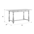 Mariano Gray Gathering Height Table Gray Solid Wood