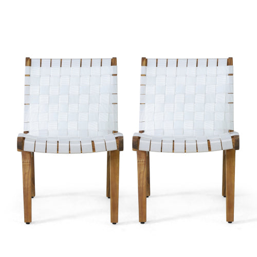 Charlotte Lounge Chair White Acacia Wood