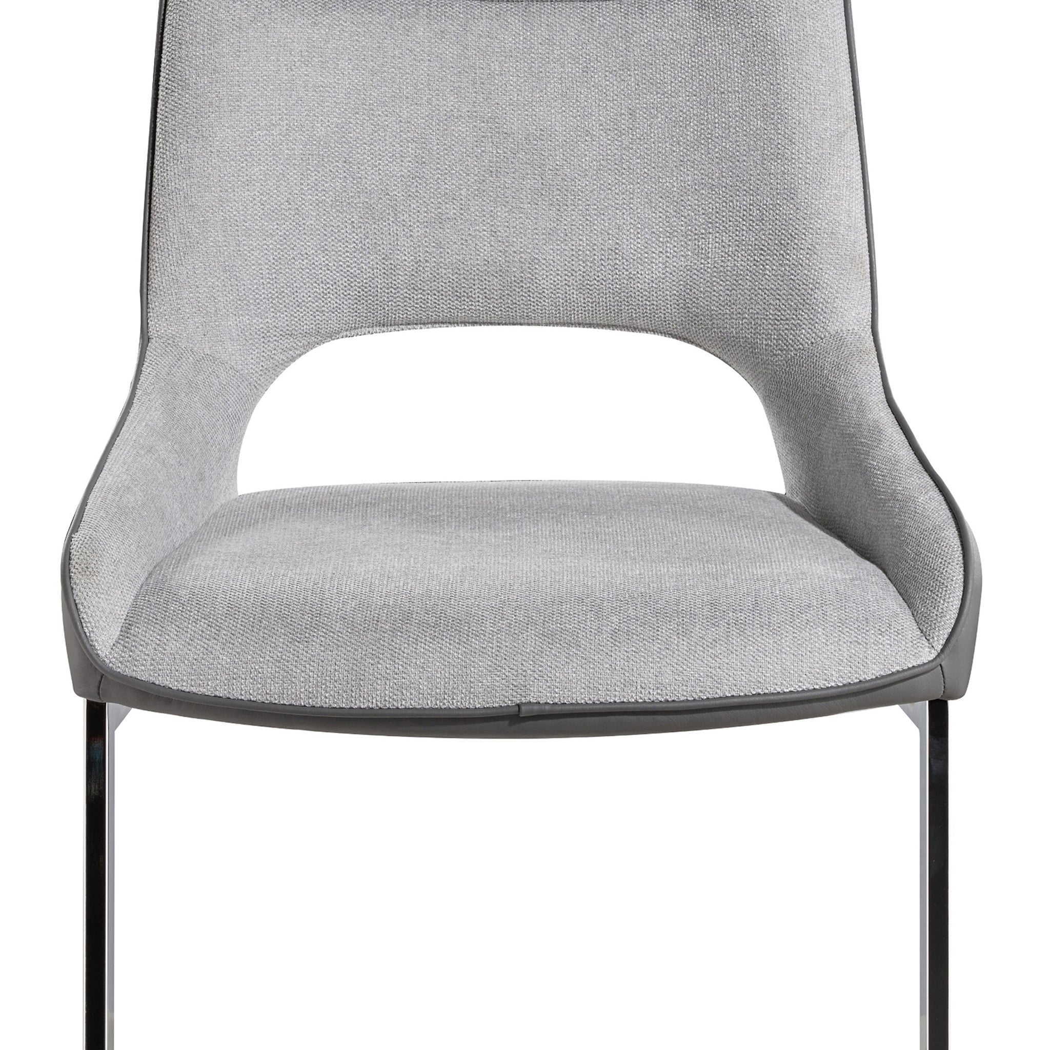 Sally Grey Dining Chair Kit Of 2 Solid White Dining Room Rubberwood Solid Back Set Of 2 Gray Foam Wipe Clean Square Modern Side Chair Foam Fabric