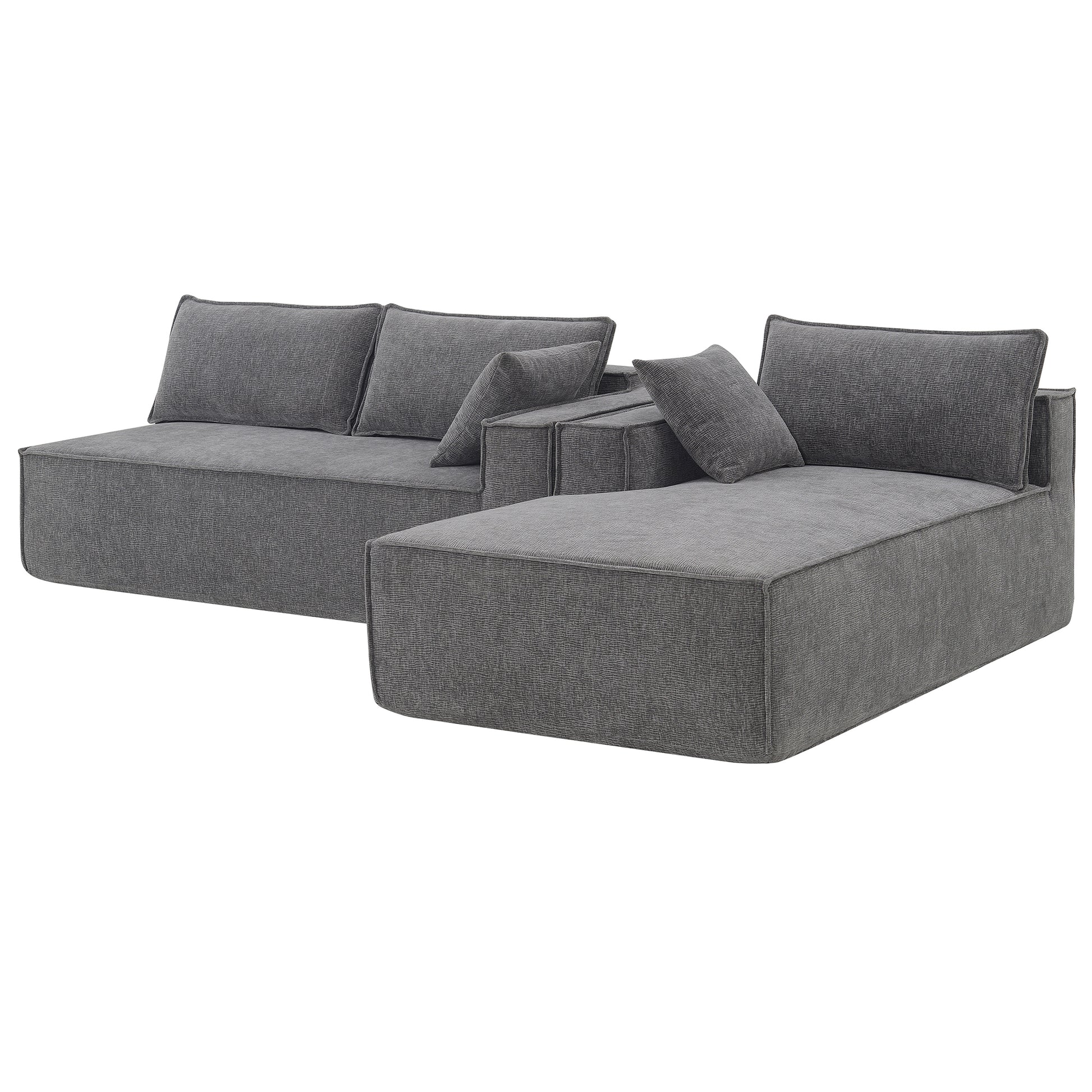 9587G Package Gray Chenille 1 Seat