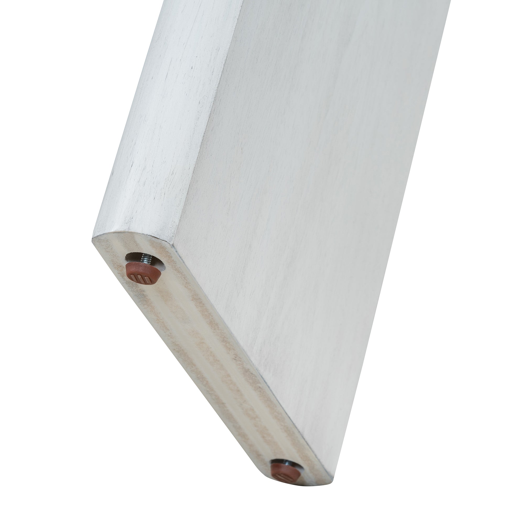 Elegant Minimalist Console Table With Rounded Edges And Sturdy Shelf Design For Entryway, Living Room Antique White Antique White Solid Wood Mdf